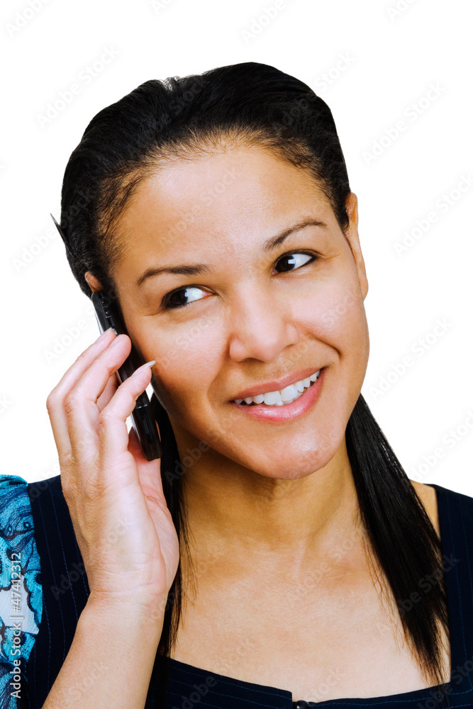 Confident woman talking on mobile Confident woman talking on mobile
