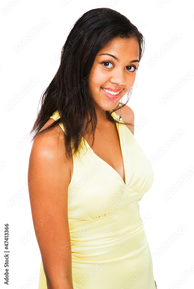 African American Teenage Girl Smiling African American Teenage Girl Smiling