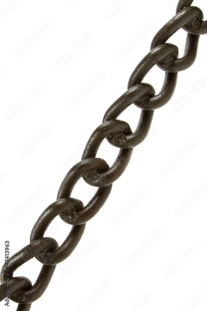 Black chain isolated Black chain isolated