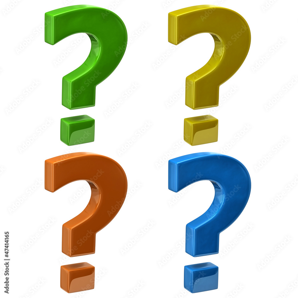 Set of question mark signs Set of question mark signs