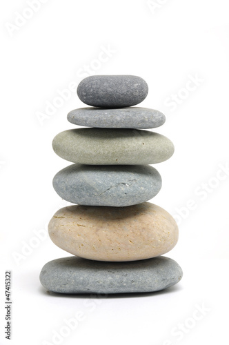 Stacked stones isolated