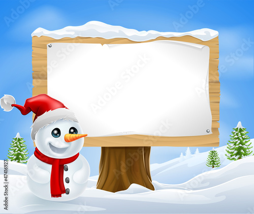 Cute Christmas Snowman and ...