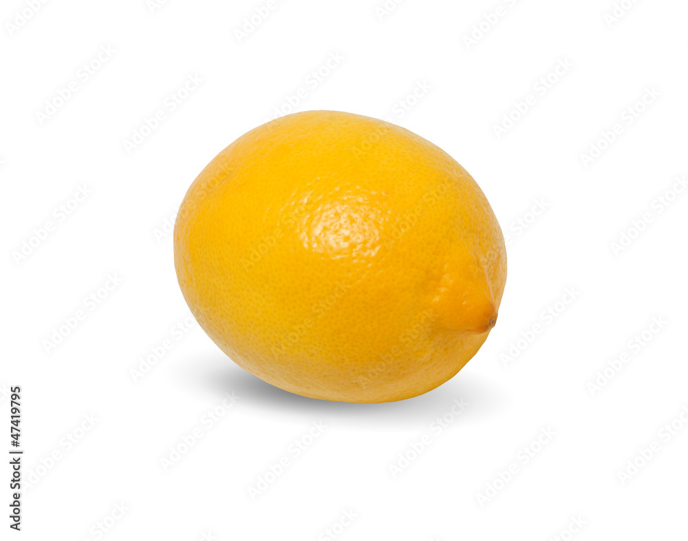 fresh yellow lemon on white background fresh yellow lemon on white background