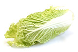 Fresh uncooked chinese cabbage isolated on white