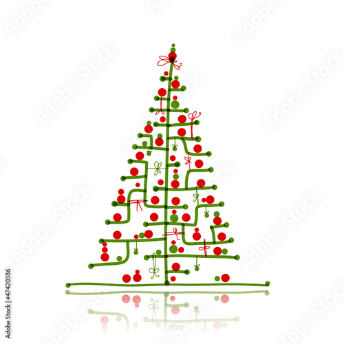 Christmas tree sketch for your design