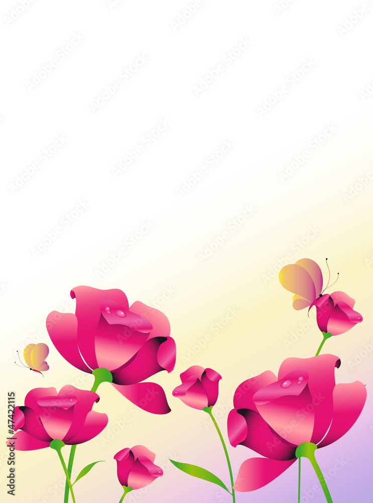 flower card vector