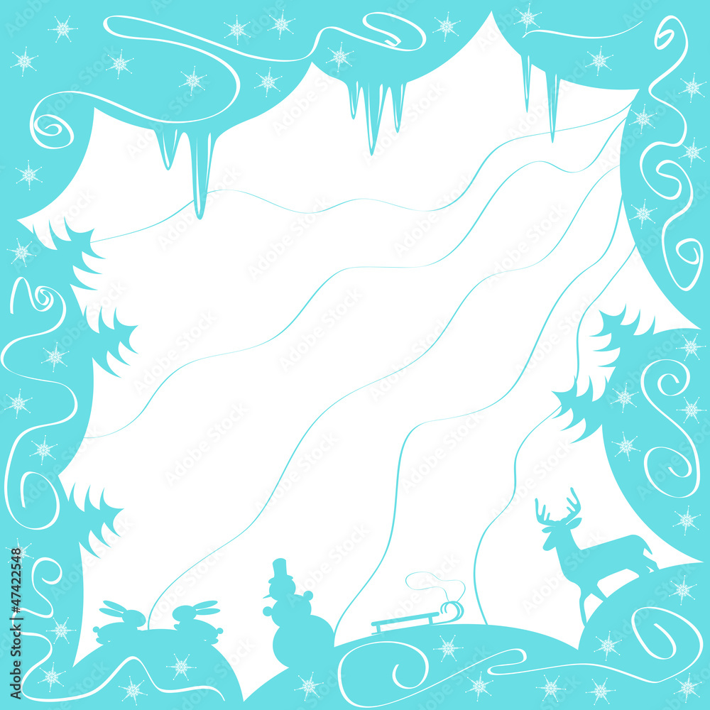 Obraz premium blue winter background