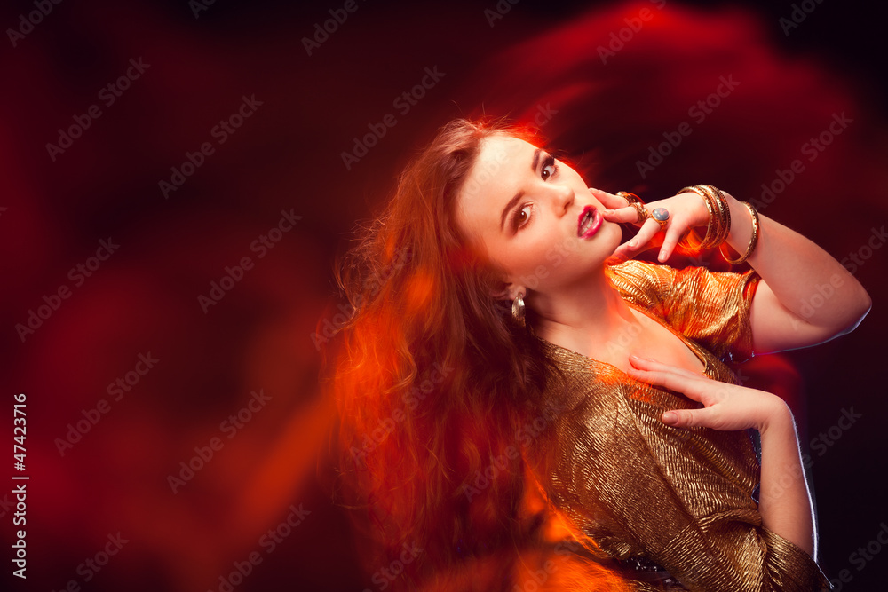 Naklejka premium fashion portrait