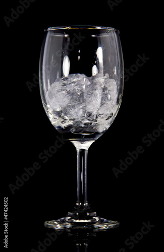 ice in glass