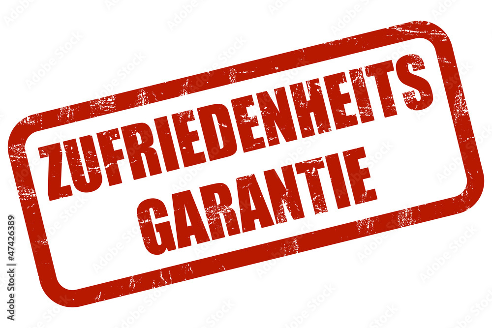 Grunge Stempel rot ZUFRIEDENHEITSGARANTIE Grunge Stempel rot ZUFRIEDENHEITSGARANTIE