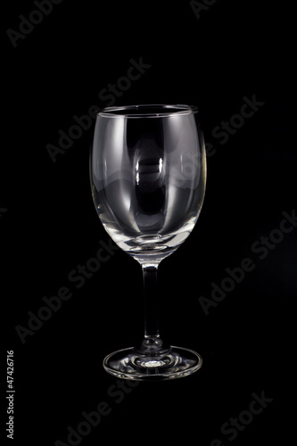 Empty wine glass.