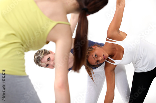 Young women in a fitness class