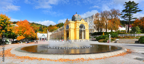 Marianske Lazne Spa, Singing fountain, Czech Republic. photo