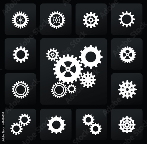 gearwheel mechanism icon
