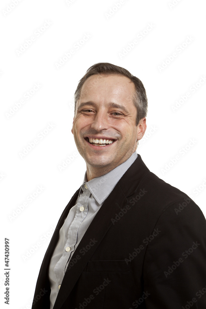 portrait of adult man, isolated on white background portrait of adult man, isolated on white background