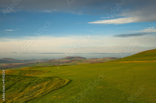 On the golf course on the hills