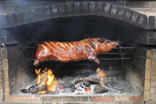 pig on a spit photo