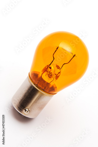 Orange light bulb