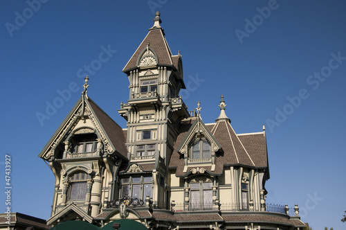 The Carson  Mansion in Old Town, Eureka, California.