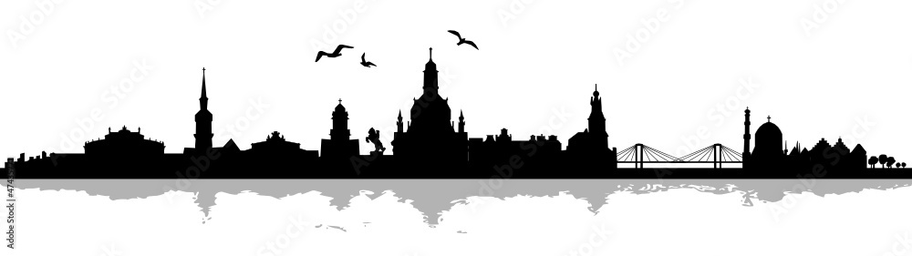 Obraz premium Cień Skyline Dresden