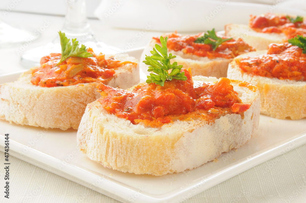 Burschetta on Italian toast