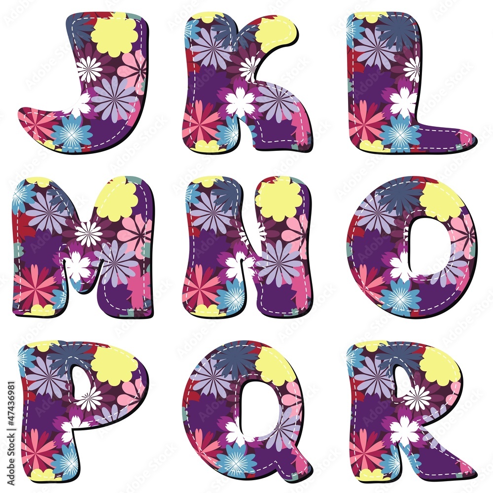 scrapbook alphabet on white background scrapbook alphabet on white background