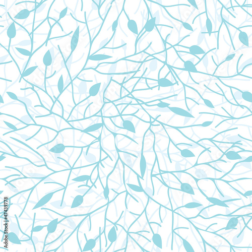 Vector tree branches seamless pattern background with hand drawn