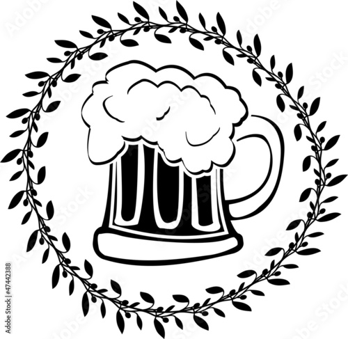 stencil of glass of beer.