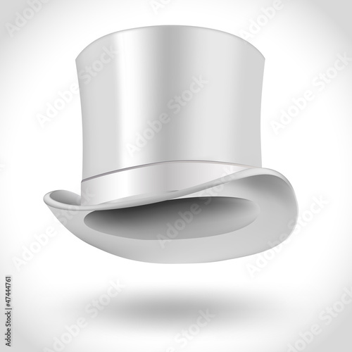 white getleman hat on white