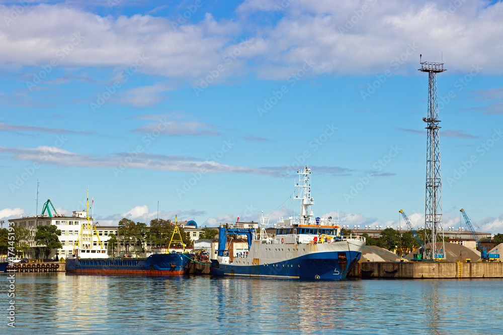 View port of Gdynia, Poland.