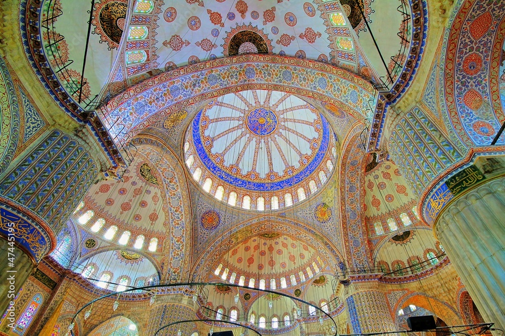 Interior view of Blue Mosque (Sultanahmet)