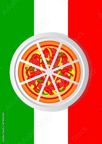 Sliced pizza photo