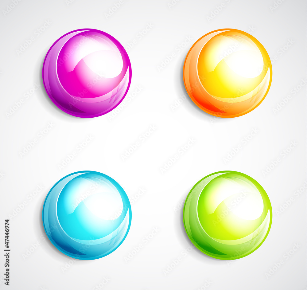 Colorful bubble buttons Colorful bubble buttons