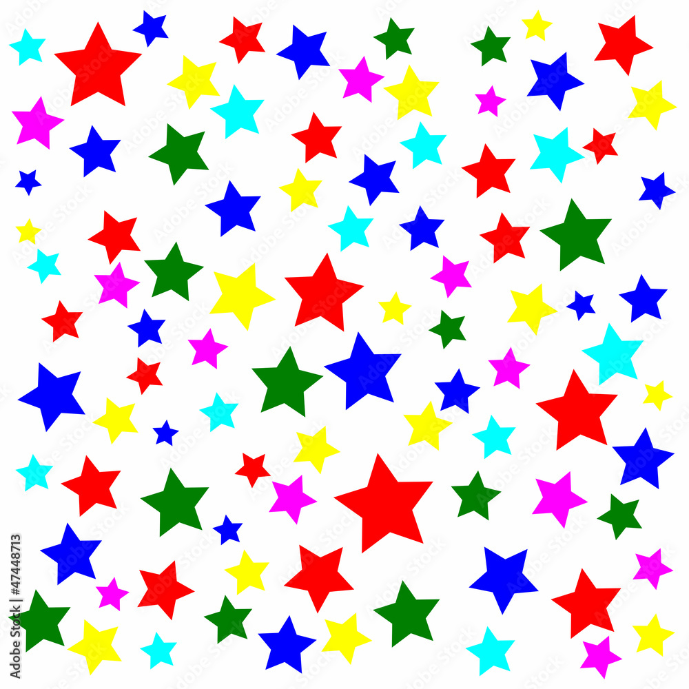 Lots of multicolored stars on a white background. Lots of multicolored stars on a white background.