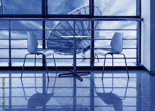 Canvas Print Large windows in the office