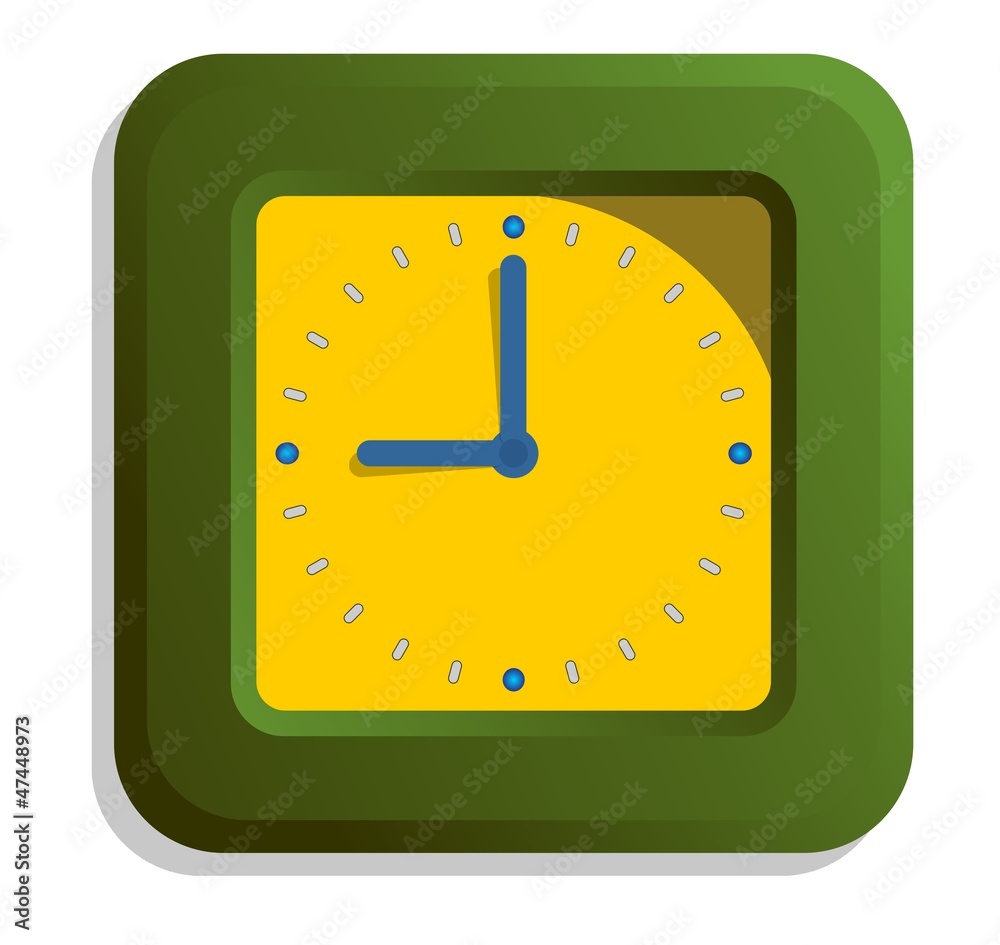 Relógio Verde e Amarelo