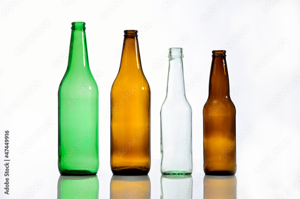 bottiglie vuote vetro colorate Stock Photo | Adobe Stock