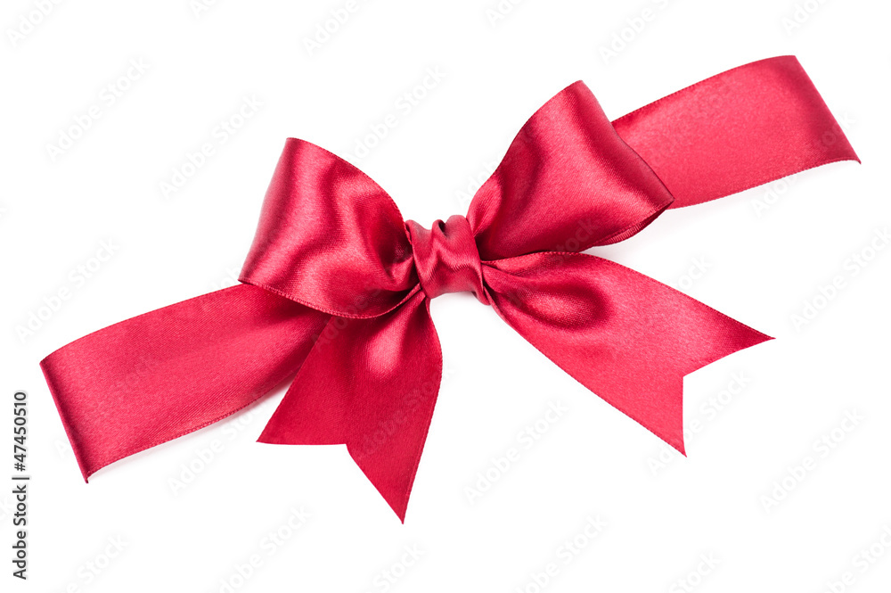 big red bow made from silk ribbon big red bow made from silk ribbon