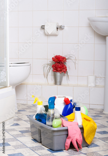 bathroom cleaning