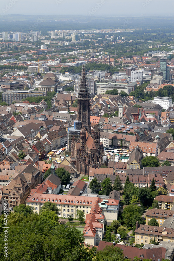 Blick auf die Stadt Freiburg im Breisgau