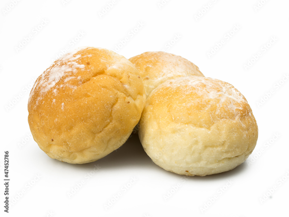 fresh sweet bun isolated on white background fresh sweet bun isolated on white background
