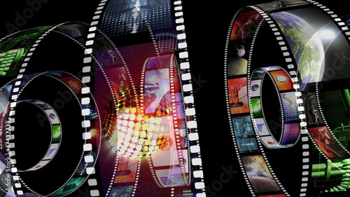 Animation of rotating film reels
