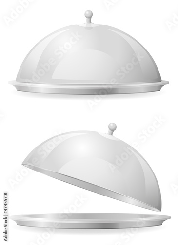 food tray and lid for restaurant vector illustration