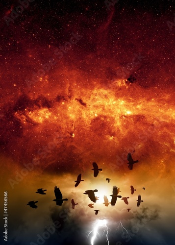 Dramatic apocalyptic background
