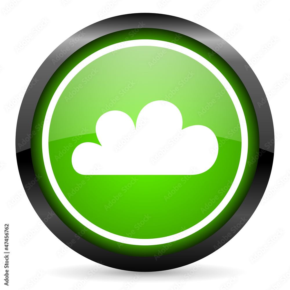 weather green glossy icon on white background weather green glossy icon on white background