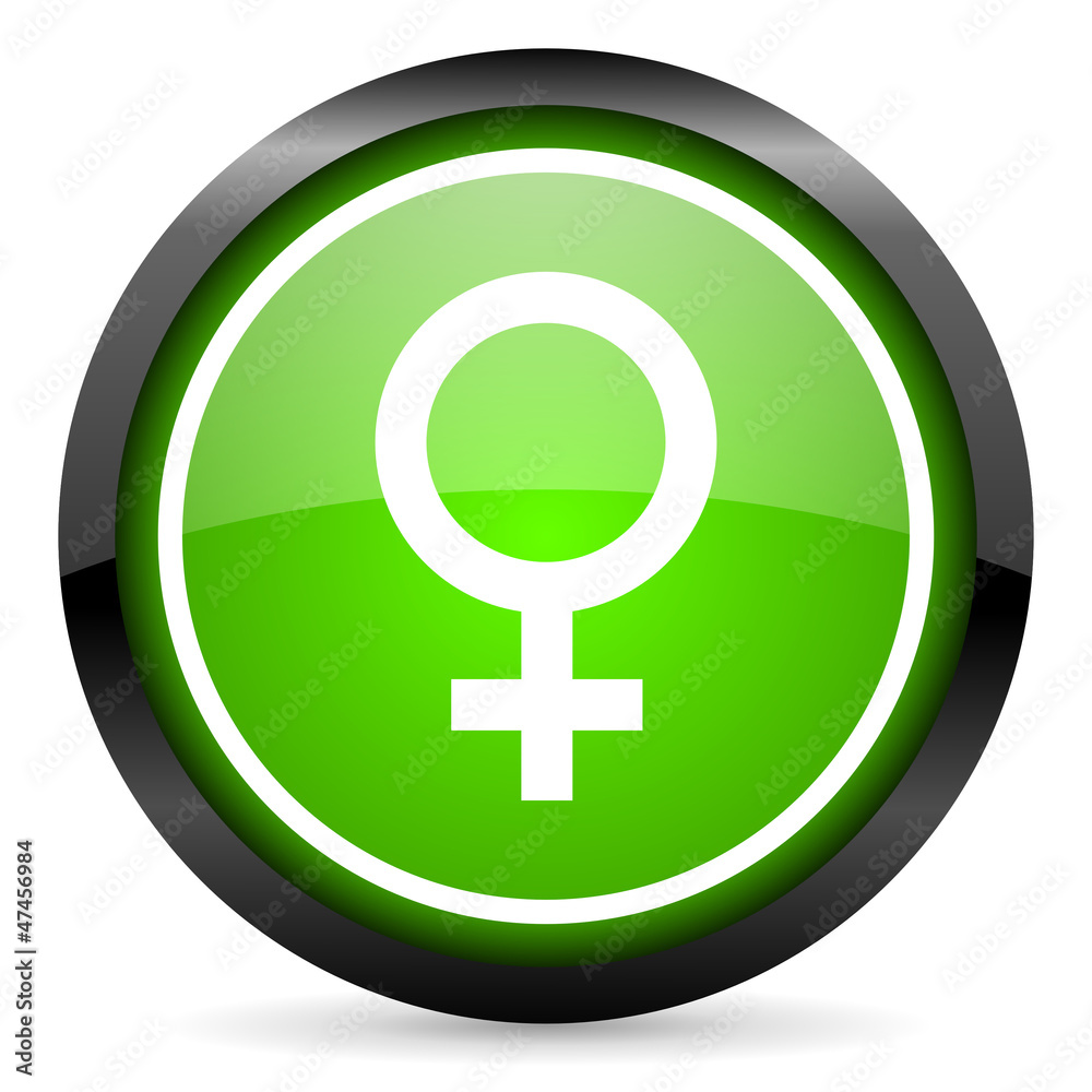 sex green glossy icon on white background sex green glossy icon on white background