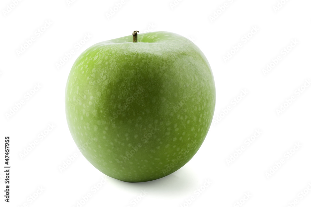Green apple with path Green apple with path