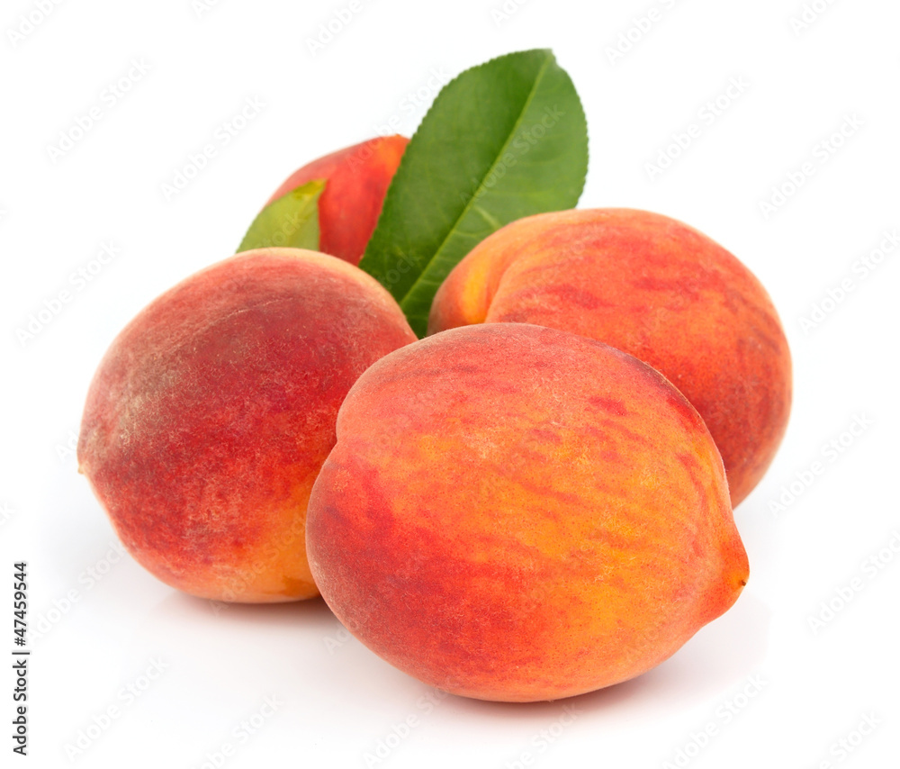 fresh peaches with leaves fresh peaches with leaves