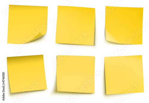 Yellow post it notes