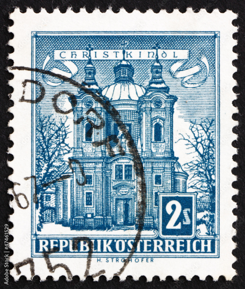 Postage stamp Austria 1958 Christkindl Church